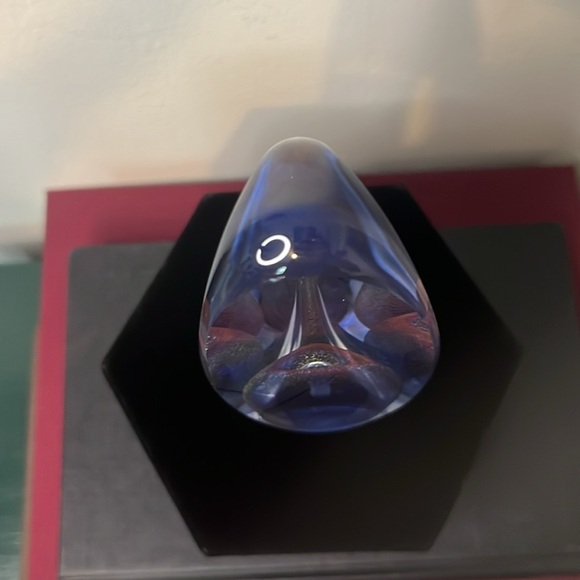 Pa Art Ed Kachurik 3 Panel Triangular Vintage Art Glass Paperweight 1995 - Picture 4 of 11